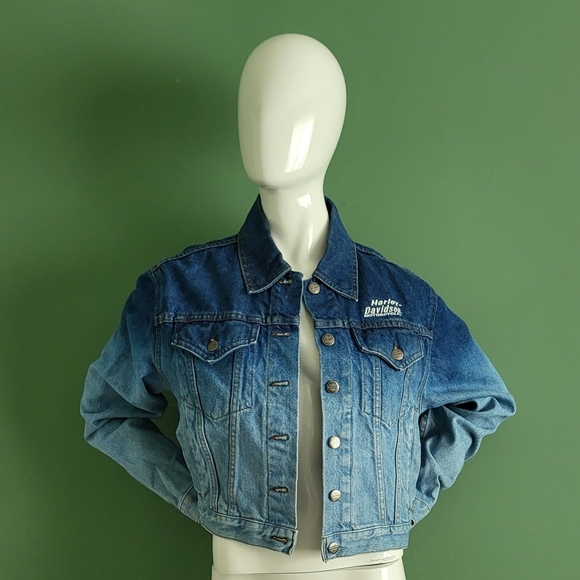 Harley-Davidson Jackets & Blazers - Harley-Davidson embroidered jean jacket